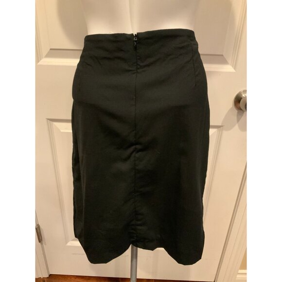 Acne Studios Black Pencil Skirt W/ Front Pocket & Slit, Size 8 (US) - Picture 5 of 7